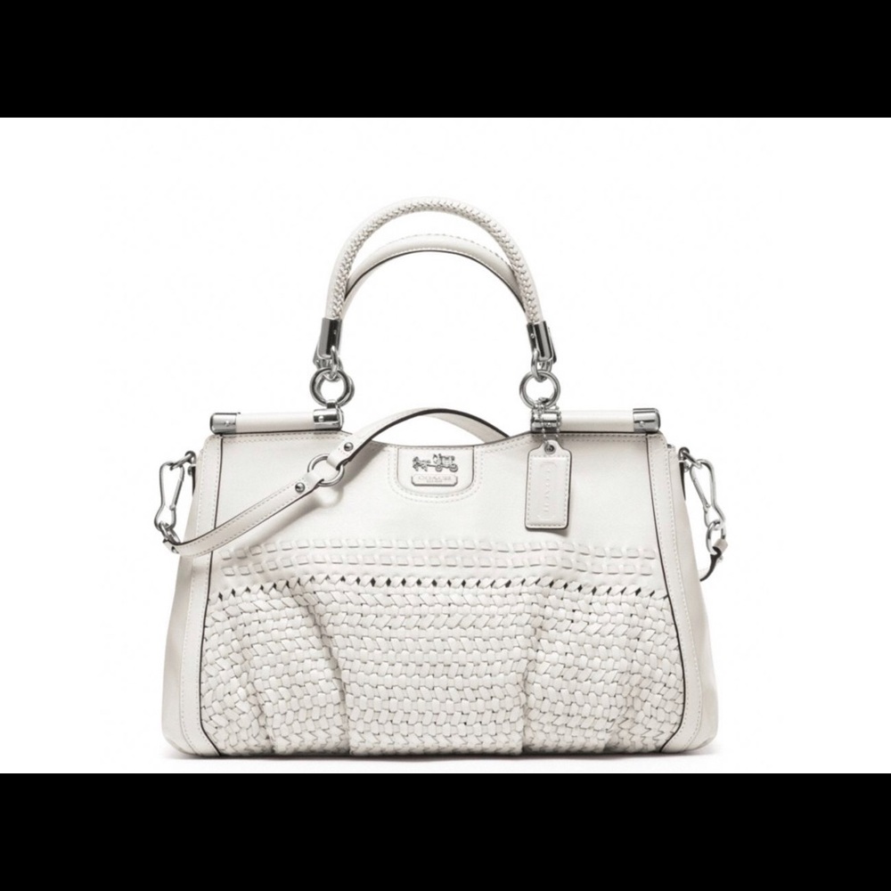 COPY - New Coach Madison Woven Carrie 23341 White